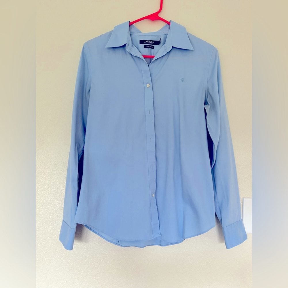 Light Blue Ralph Lauren Button Down Shirt - Size Medium